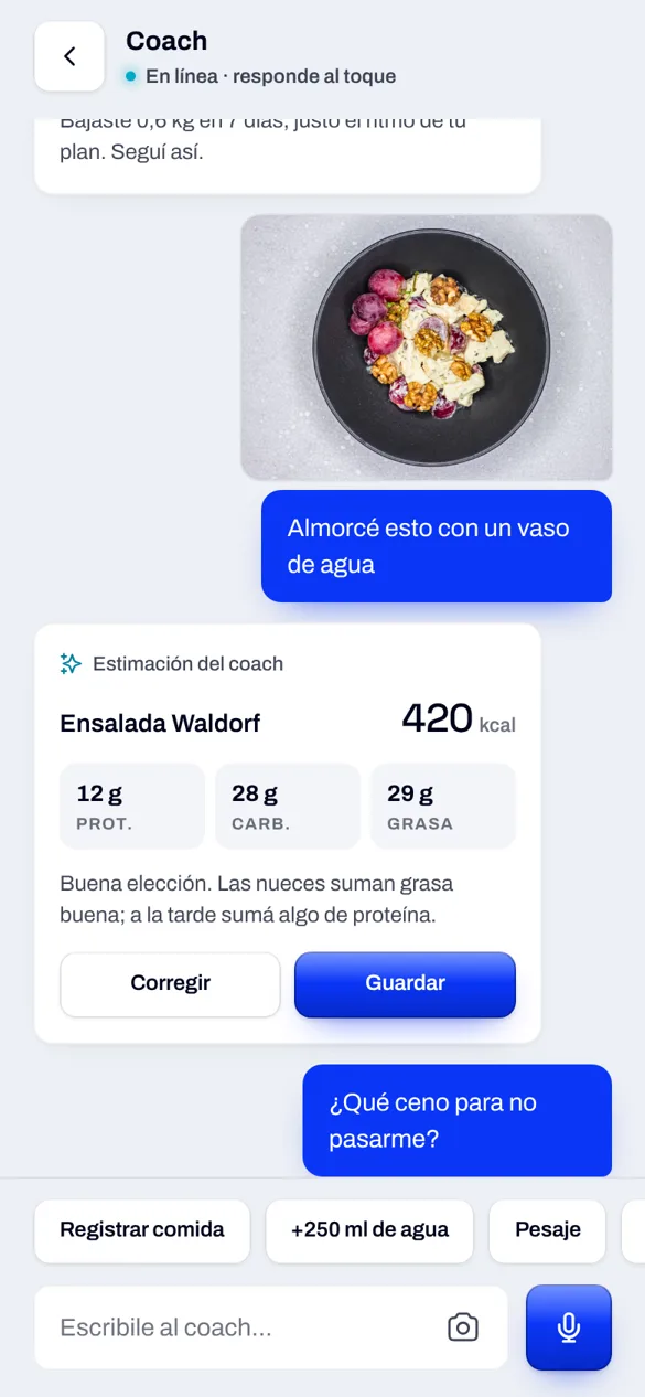 Chat con el coach